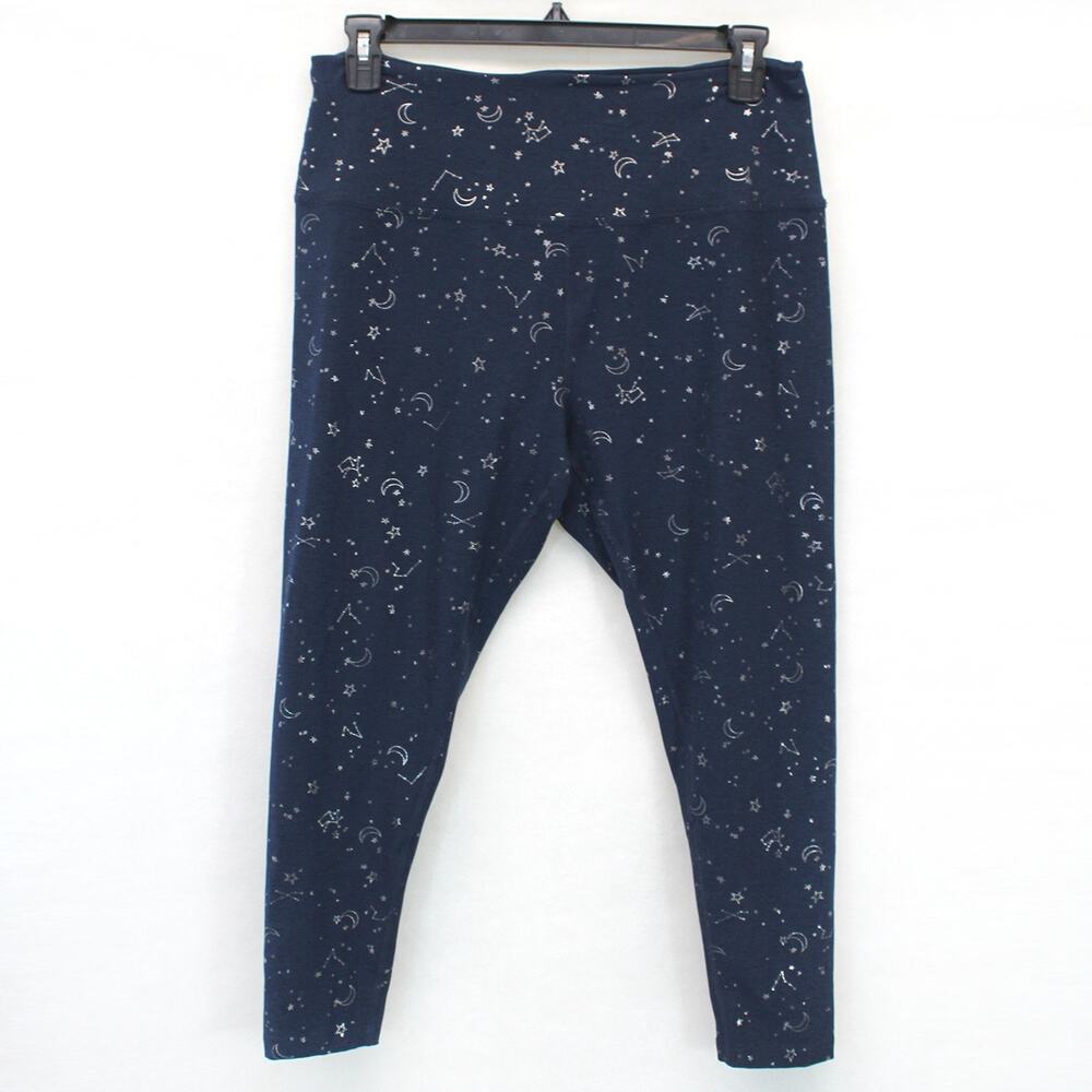 Beyong Yoga Plus navy celestial print high waist yoga pants stretchy 2X